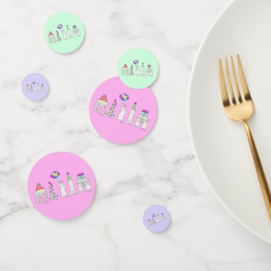 New York City NYC Landmarks Birthday Party Confetti (Groep)