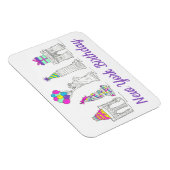 New York City NYC Landmarks Birthday Party Magneet (Rechterzijde)