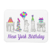 New York City NYC Landmarks Birthday Party Magneet (Horizontaal)