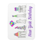 New York City NYC Landmarks Birthday Party Magneet (Verticaal)