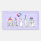 New York City NYC Landmarks Birthday Party Spandoek (Horizontaal)