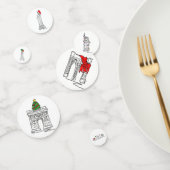 New York City NYC Landmarks Kerstmis Holiday Confetti (Groep)