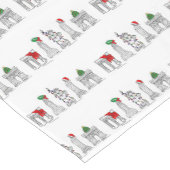 New York City NYC Landmarks Kerstmis Holiday Korte Tafelloper (Hoek)