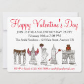 New York City NYC Landmarks Valentijnsdag Kaart (Voorkant)