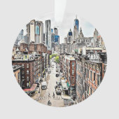 New York City NYC Manhattan Kerstmis Ornament (voorkant)
