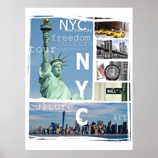 New York City Nyc Manhattan Liberty Statue Ny Poster (Voorkant)
