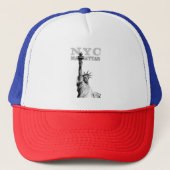 New York City Nyc Manhattan Liberty Statue Trucker Pet (Voorkant)