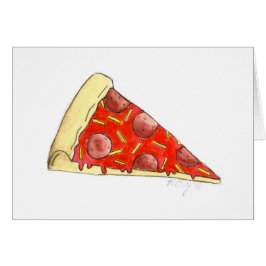 New York City NYC Pepperoni Pizza Slice Kaart