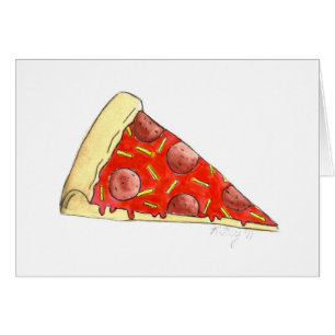 New York City NYC Pepperoni Pizza Slice Kaart