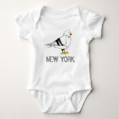 New York City NYC Pigeon Bird Romper (Voorkant)