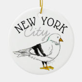 New York City NYC Pigeon Bird Seagull Keramisch Ornament (Voorkant)