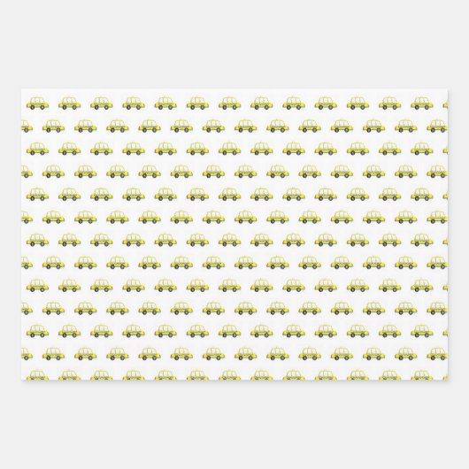 New York City NYC Pizza Taxi Cab Vrijheidsbeeld Inpakpapier Vel (Voorkant)
