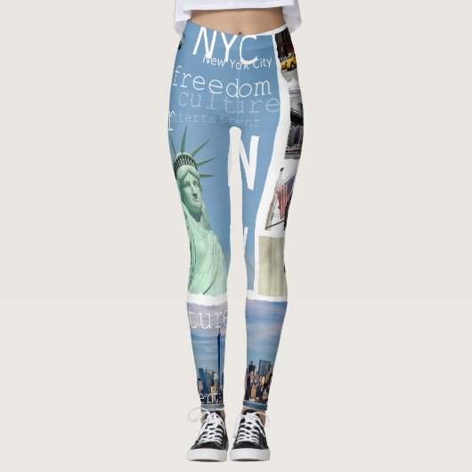 New York City NYC Pop Kunst Leggings (Voorkant)