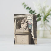 New York City NYC Public Library Lion Statue Briefkaart (Staand voorkant)