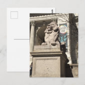 New York City NYC Public Library Lion Statue Briefkaart (Voorkant / Achterkant)
