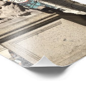 New York City NYC Public Library Lion Statue Foto Afdruk (Hoek)