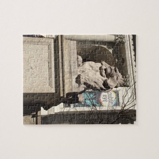 New York City NYC Public Library Lion Statue Legpuzzel (Horizontaal)