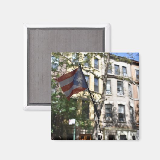 New York City NYC Puerto Ricaanse vlag Foto Magneet (Voorkant / Achterkant)