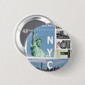 New York City Nyc Ronde Button 5,7 Cm (Voorkant /achterkant)