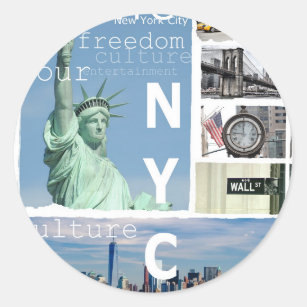 New York City Nyc Ronde Sticker