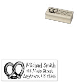 New York City NYC Salty Soft Pretzel Junk Food Rubberstempel (Gestempeld)