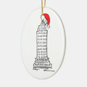 New York City NYC Santa Claus KerstSkyscraper Keramisch Ornament (Links)