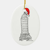 New York City NYC Santa Claus KerstSkyscraper Keramisch Ornament (Voorkant)