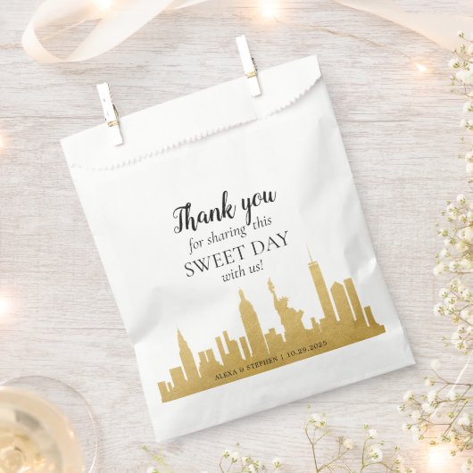 New York City NYC Silhouette Snoepje Bedankzakje (Geknipt)