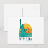 New York City, NYC Skyline Briefkaart (Voorkant / Achterkant)