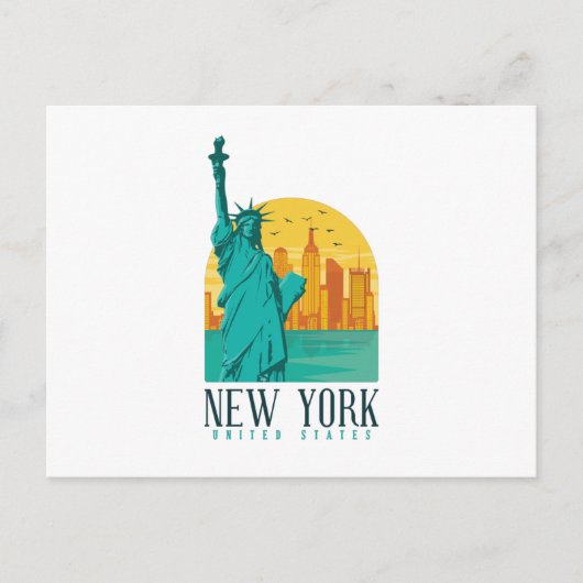 New York City, NYC Skyline Briefkaart (Voorkant)