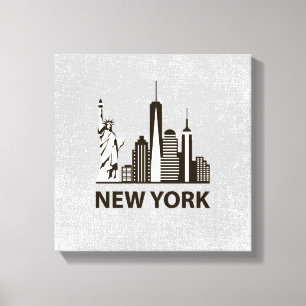 New York City   NYC Skyline Canvas Afdruk