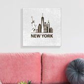 New York City | NYC Skyline Canvas Afdruk (Insitu (Woonkamer))