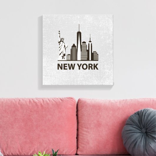 New York City | NYC Skyline Canvas Afdruk (Insitu (Woonkamer))
