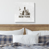 New York City | NYC Skyline Canvas Afdruk (Insitu (Slaapkamer))