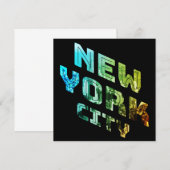 New York City NYC Skyline Downtown Manhattan Metro Kaart (Voorkant / Achterkant)