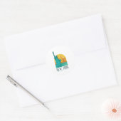 New York City, NYC Skyline Ronde Sticker (Envelop)