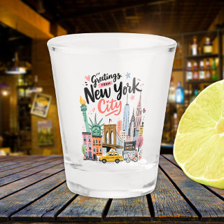 New York City NYC Skyline Souvenir Shot Glas