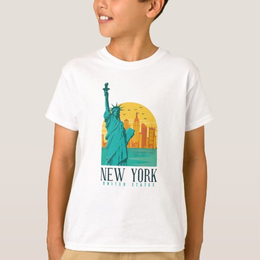 New York City, NYC Skyline T-shirt (Voorkant)