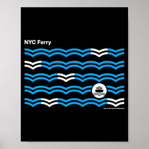New York City Nyc Veerboot Golven Swea _1 Poster