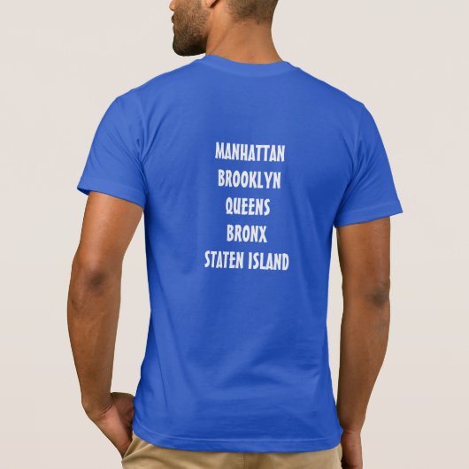 New York City NYC Vijf Boroughs Heart People T-shirt (Achterkant)