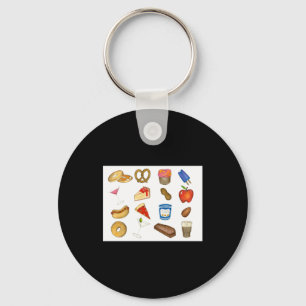 New York City Nyc Voedingsmiddelen Zza Bagel Biefs Sleutelhanger
