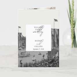 New York City NYC Wedding Order of Service Programma