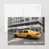New York City NYC Yellow Checkered Taxi Cab Car Briefkaart (Voorkant / Achterkant)
