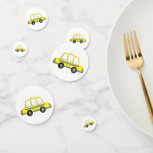 New York City NYC Yellow Checkered Taxi Cab Car Confetti (Groep)