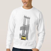 New York City Nyc Yellow Taxi Brooklyn Bridge Mann Trui (Voorkant)