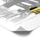 New York City Nyc Yellow Taxi Brooklyn Bridge Poster (Hoek)
