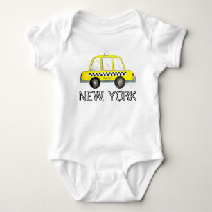 New York City NYC Yellow Taxi Checkered Cab Car Romper