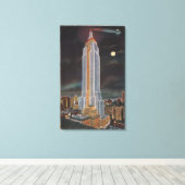 New York City, NYEmpire State Bldg in Canvas Afdruk (Insitu (Houten vloer))