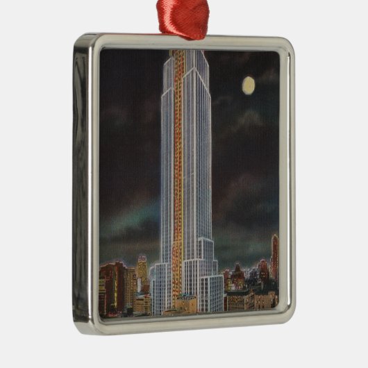 New York City, NYEmpire State Bldg in Metalen Ornament (Rechts)