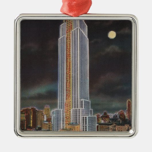New York City, NYEmpire State Bldg in Metalen Ornament (Voorkant)